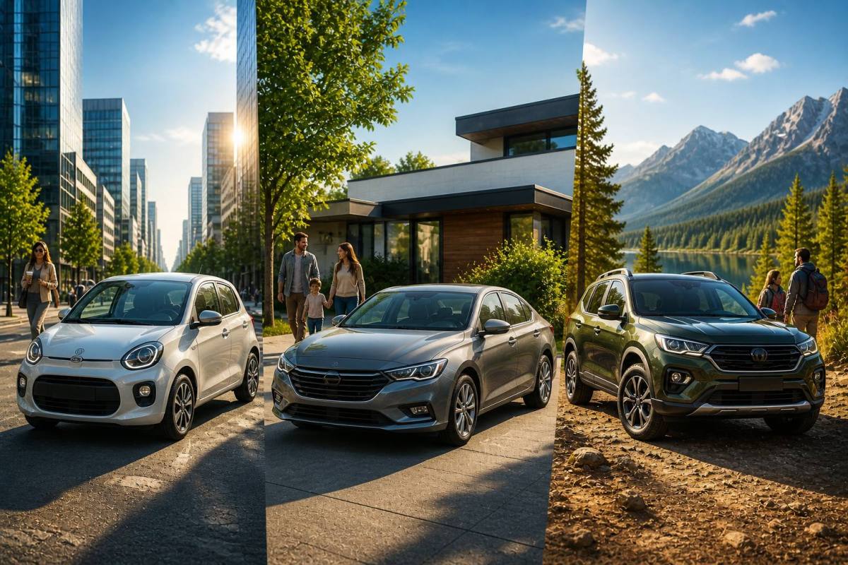 ¿SUV? ¿Citycar? ¿Sedán? Cómo elegir el auto adecuado ,Imagen generada por IA / ChatGPT