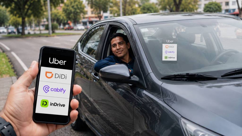 Taxi y apps de transporte urbano, Imagen generada por IA / ChatGPT