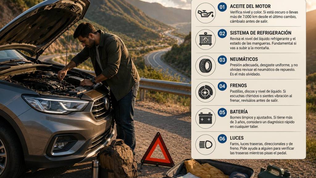 Revisión de vehículo en ruta  , Imagen generada por IA / ChatGPT