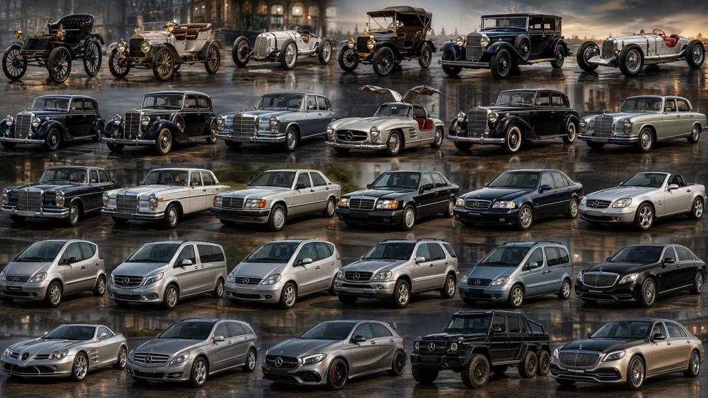 Evolución de Mercedes-Benz en el tiempo, Generada por IA / ChatGPT