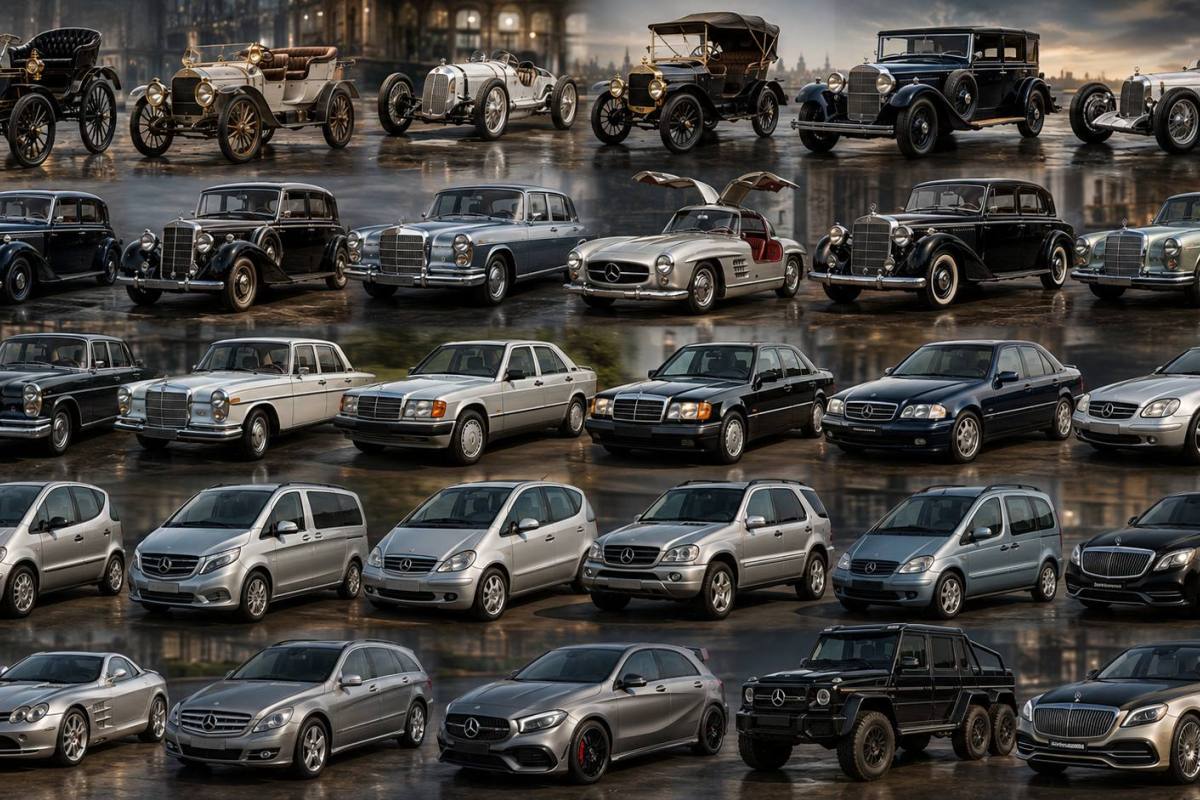 Evolución de Mercedes-Benz en el tiempo ,Generada por IA / ChatGPT