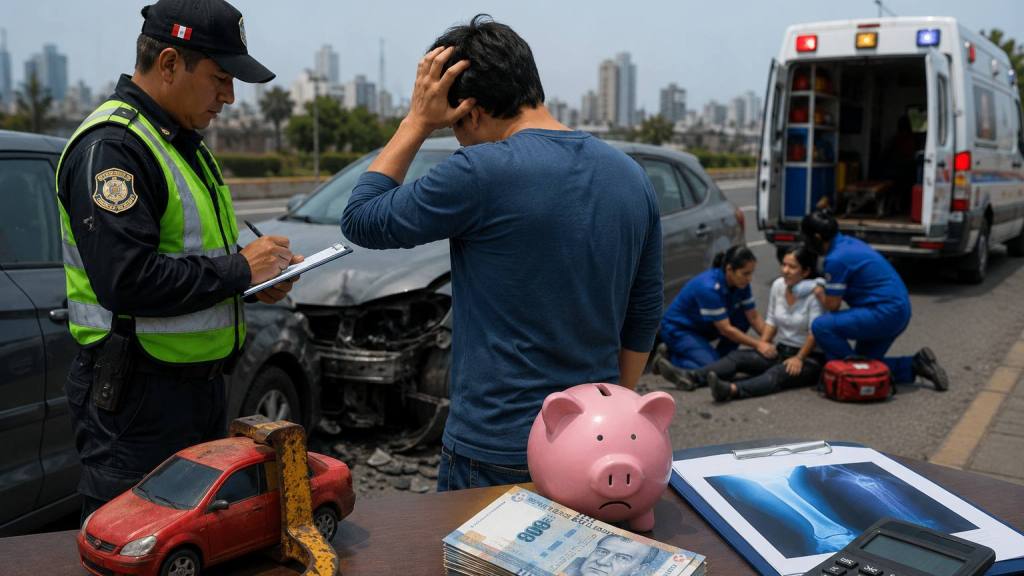 Accidente de tráfico y atención médica, Generada por IA / ChatGPT