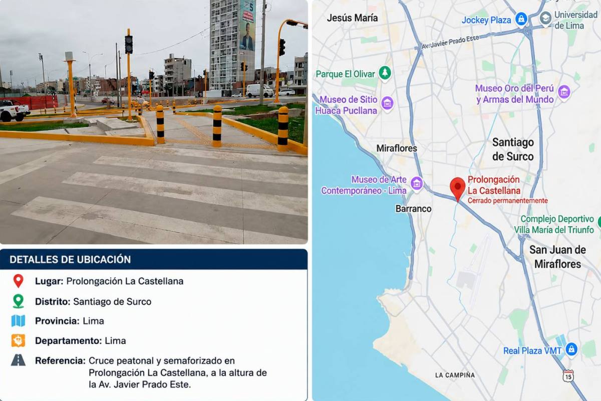 Cruce peatonal en La Castellana ,Autoguía